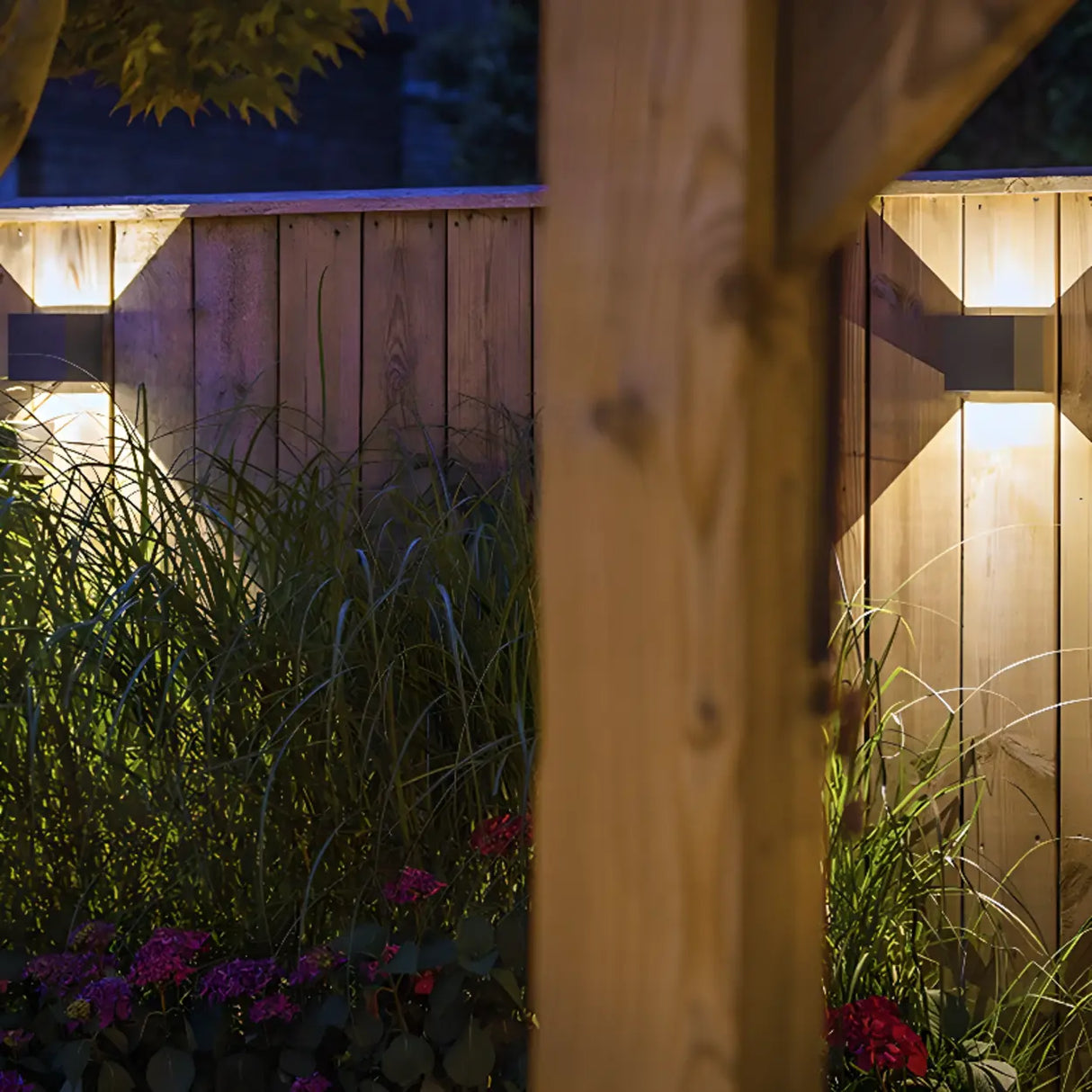 Modern Black Cube Outdoor Up Down Wall Sconce Image - 8