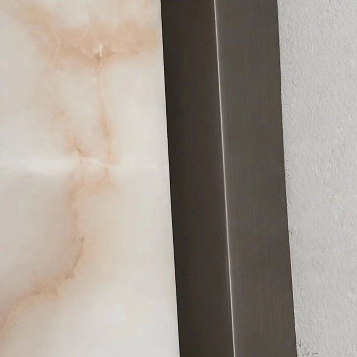 Modern Black Cylinder Alabaster LED Wall Sconce Image - 7