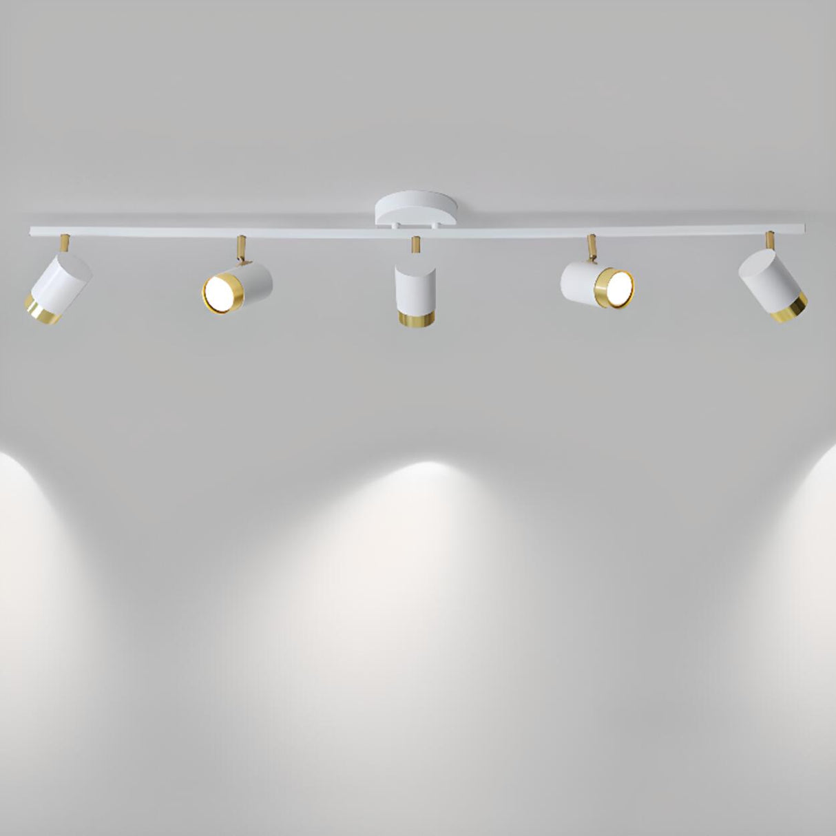 Modern Black Cylinder Semi-Flush Mount Light 5-Light Image - 14