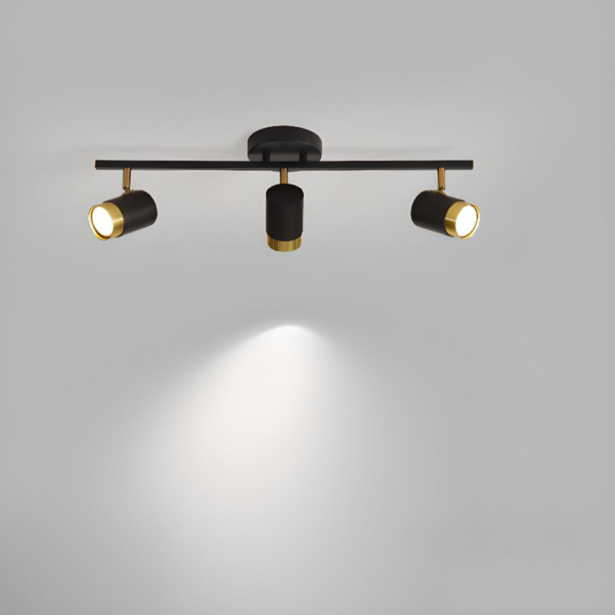 Modern Black Cylinder Semi-Flush Mount Light 5-Light Image - 16
