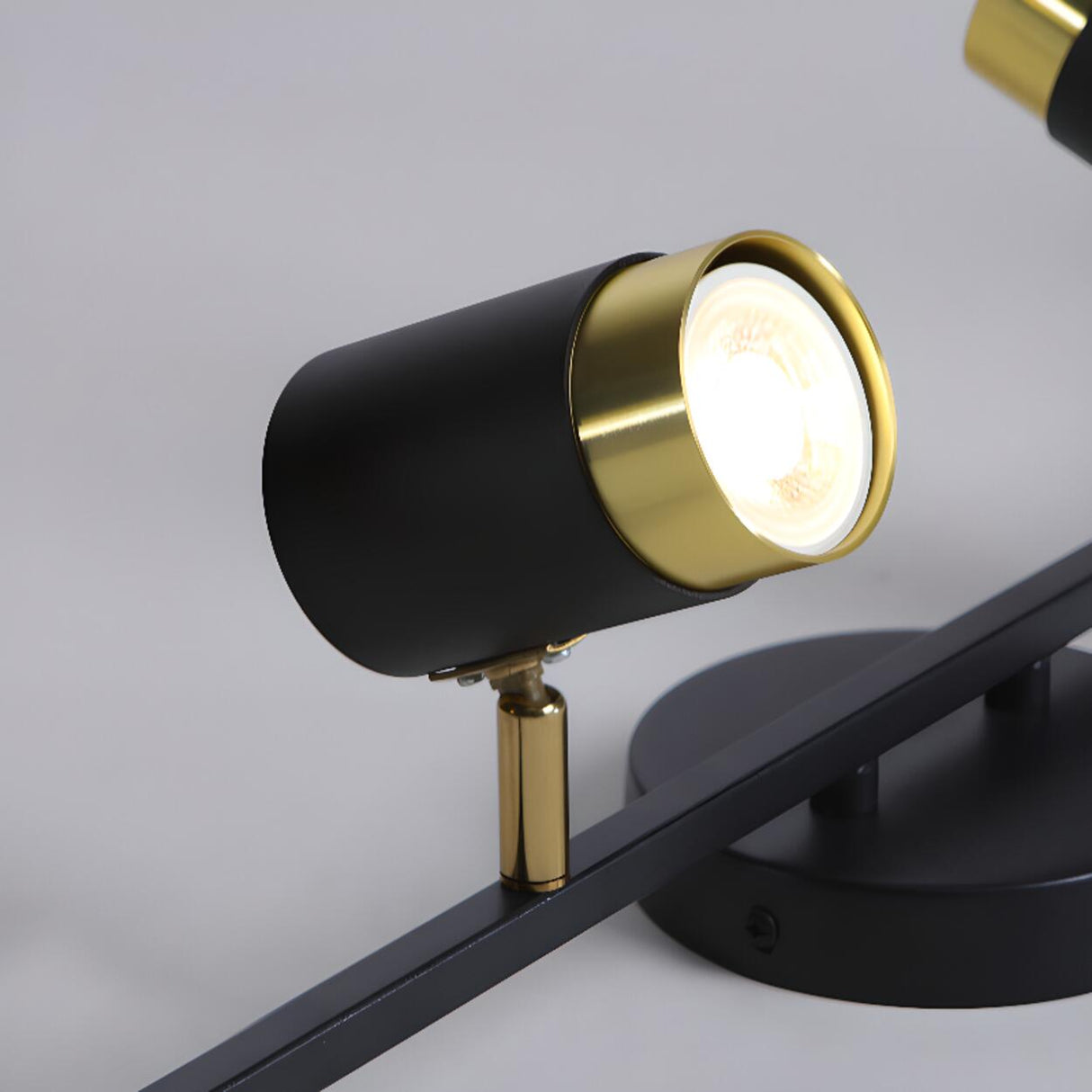 Modern Black Cylinder Semi-Flush Mount Light 5-Light Image - 17