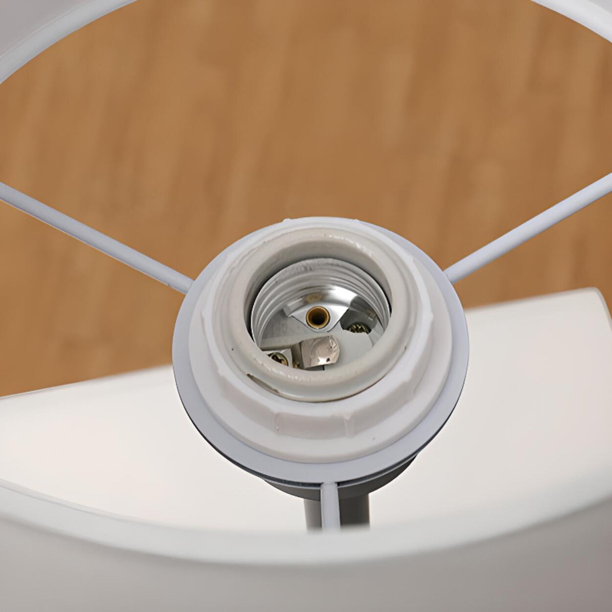 Modern Black Dual-Layered Fabric Drum Floor Lamp Image - 10