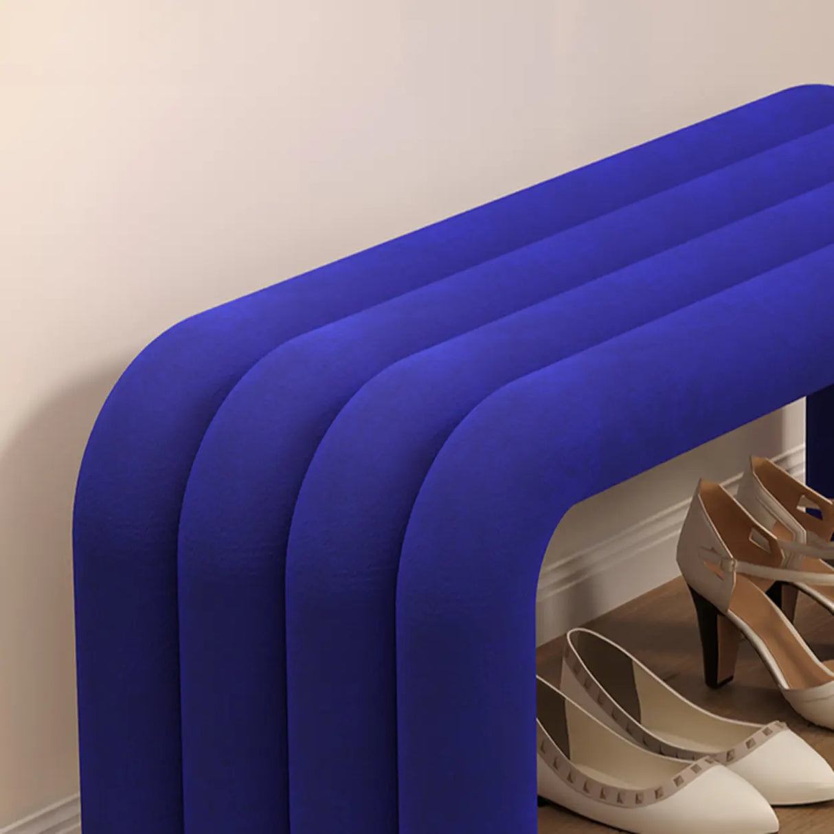 Modern Black Entryway Bench with Shoe Storage Space Image - 11