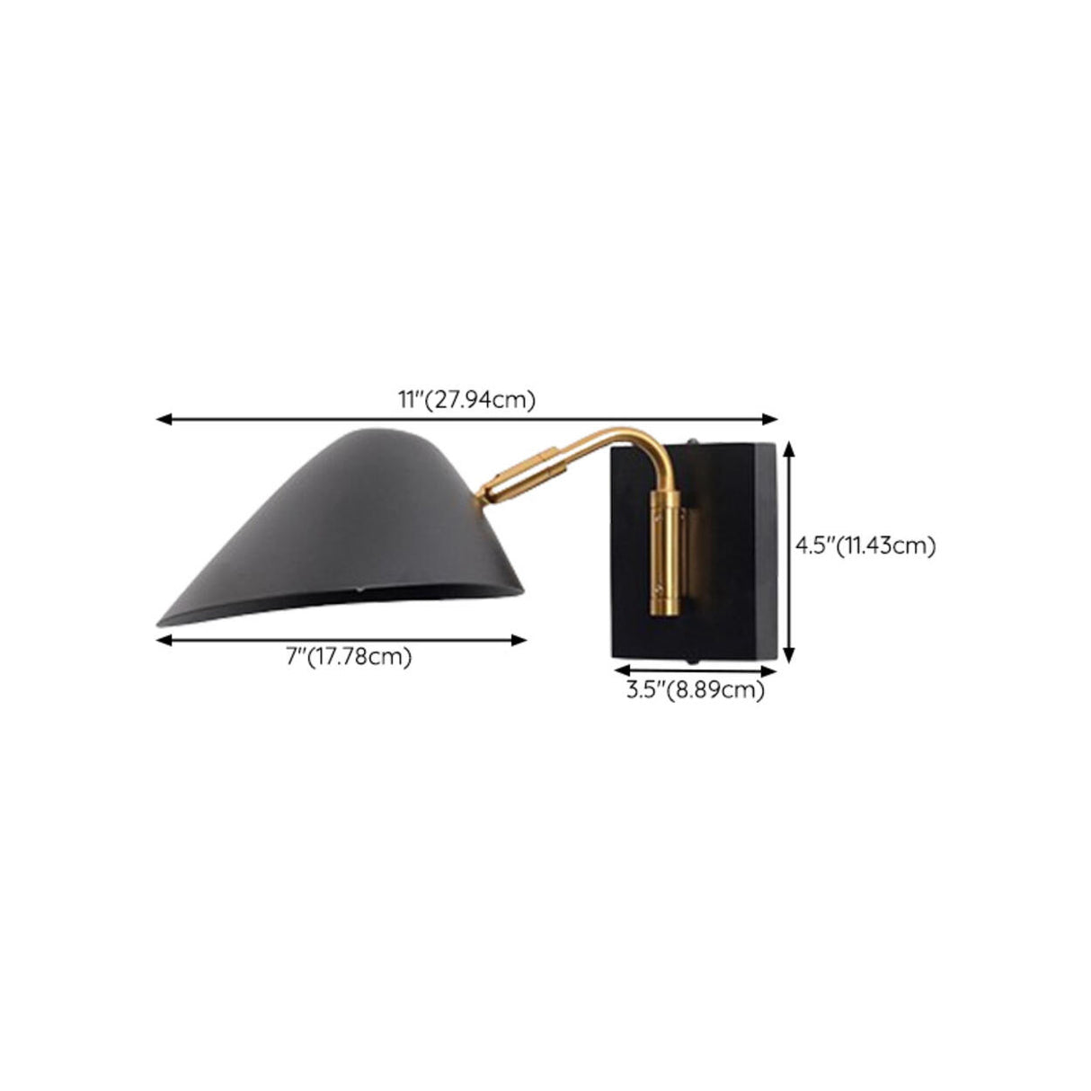 Modern Black Geometric Dual-Arm Rotatable Wall Lamp