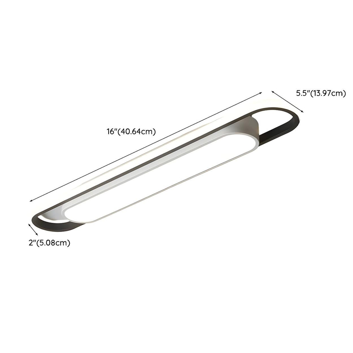 Modern Black Geometric LED Flush Mount Ceiling Light