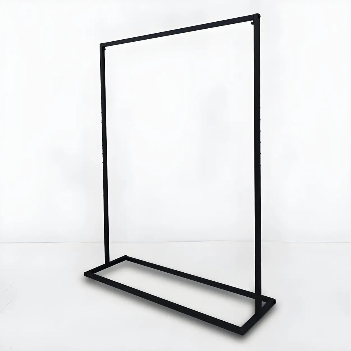Modern Black Metal Coat Rack Stand with Dual Lever Bars Image - 11