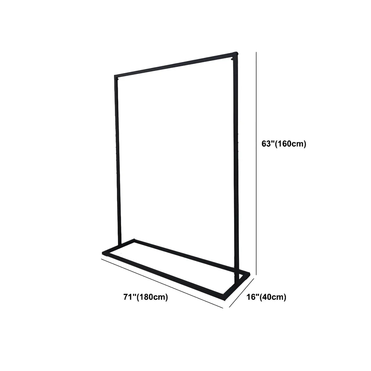 Modern Black Metal Coat Rack Stand with Dual Lever Bars Image - 15