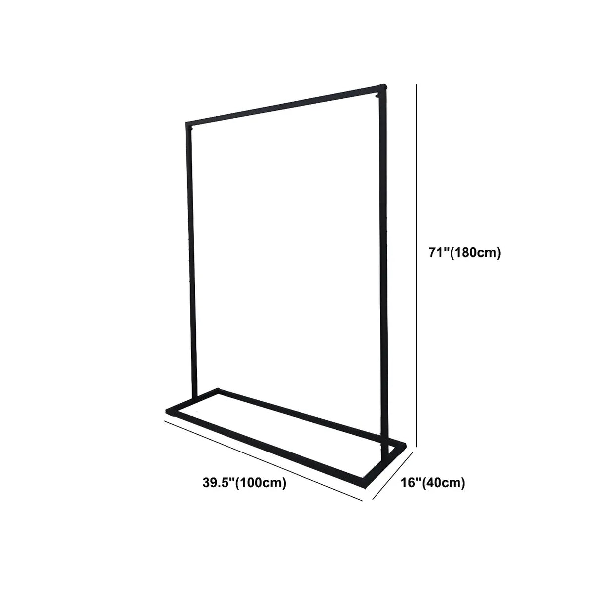 Modern Black Metal Coat Rack Stand with Dual Lever Bars Image - 17