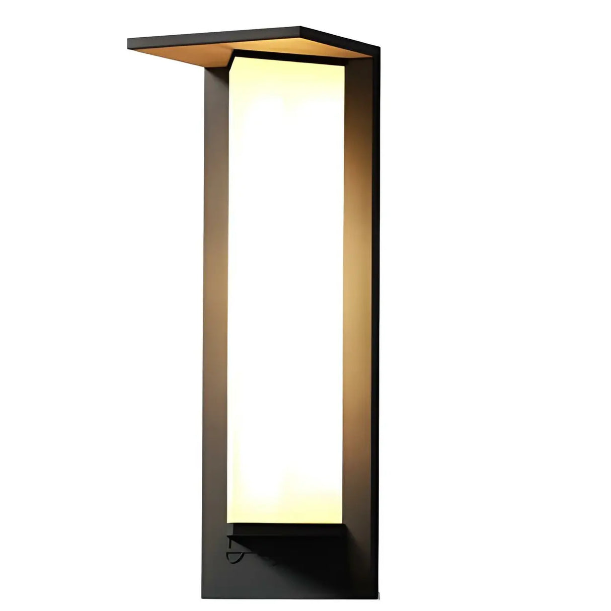 Modern Black Metal Geometric Outdoor LED Wall Light Image - 10