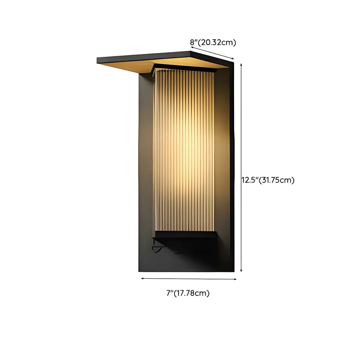 Modern Black Metal Geometric Outdoor LED Wall Light Image - 24