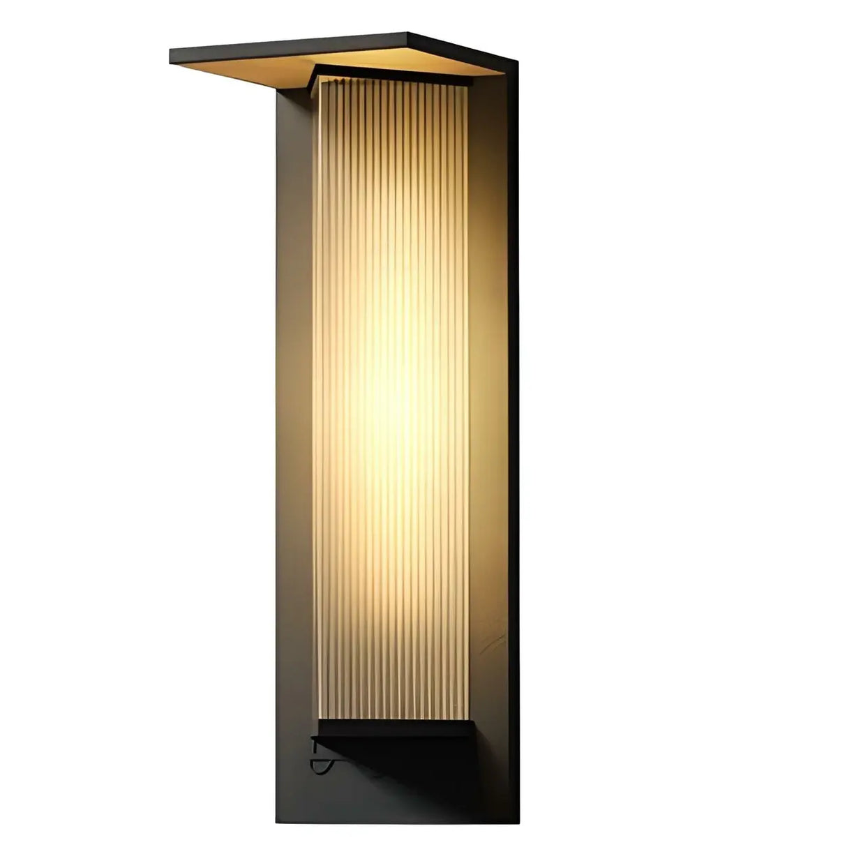 Modern Black Metal Geometric Outdoor LED Wall Light Image - 3