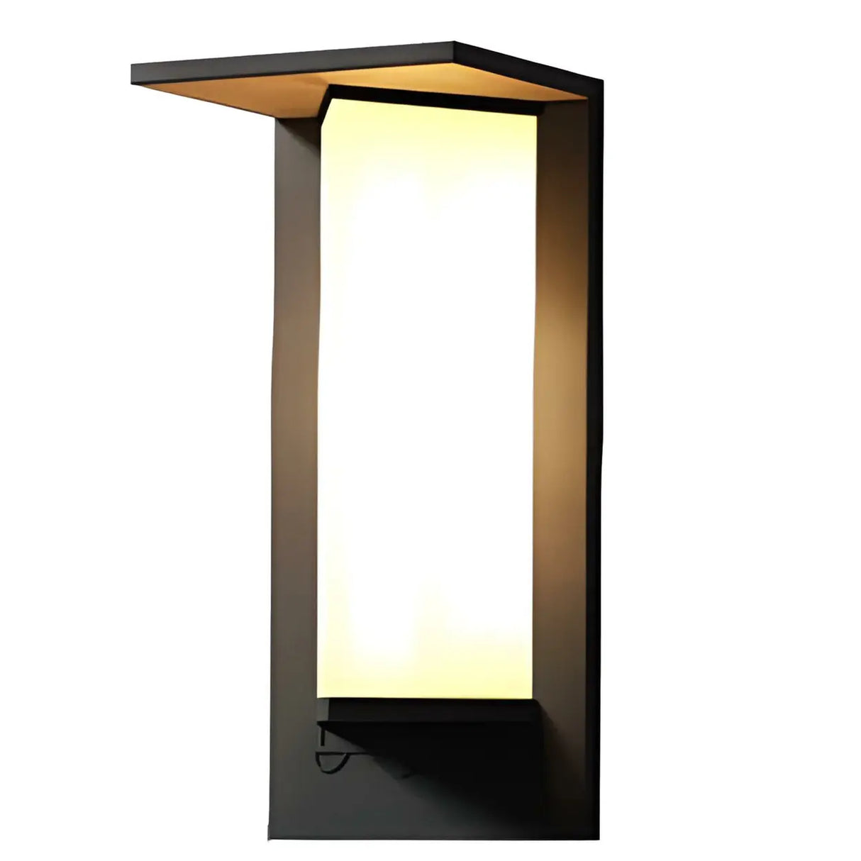 Modern Black Metal Geometric Outdoor LED Wall Light Image - 7