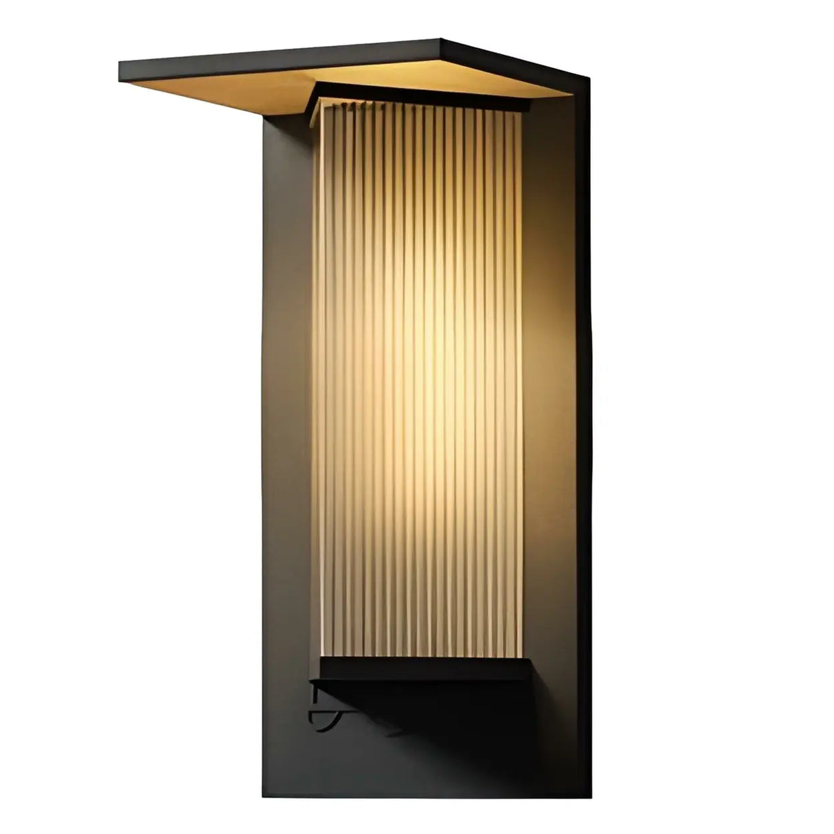Modern Black Metal Geometric Outdoor LED Wall Light Image - 9