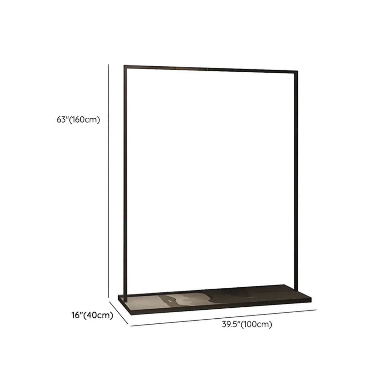 Modern Black Metal Large Standing Garment Display Rack Image - 15