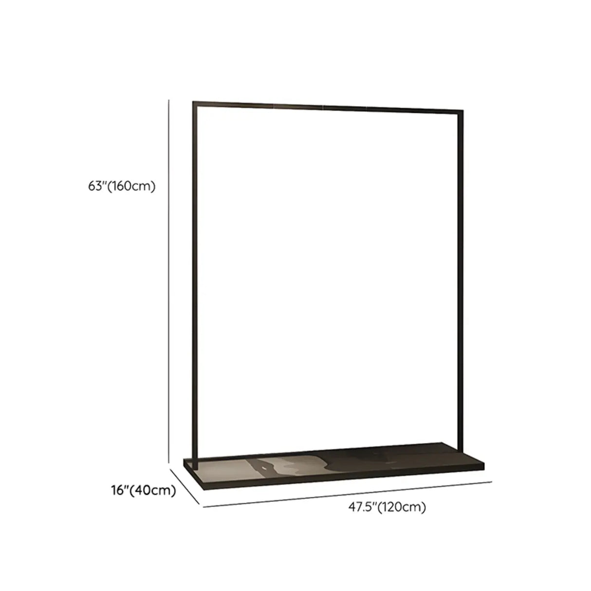 Modern Black Metal Large Standing Garment Display Rack Image - 16