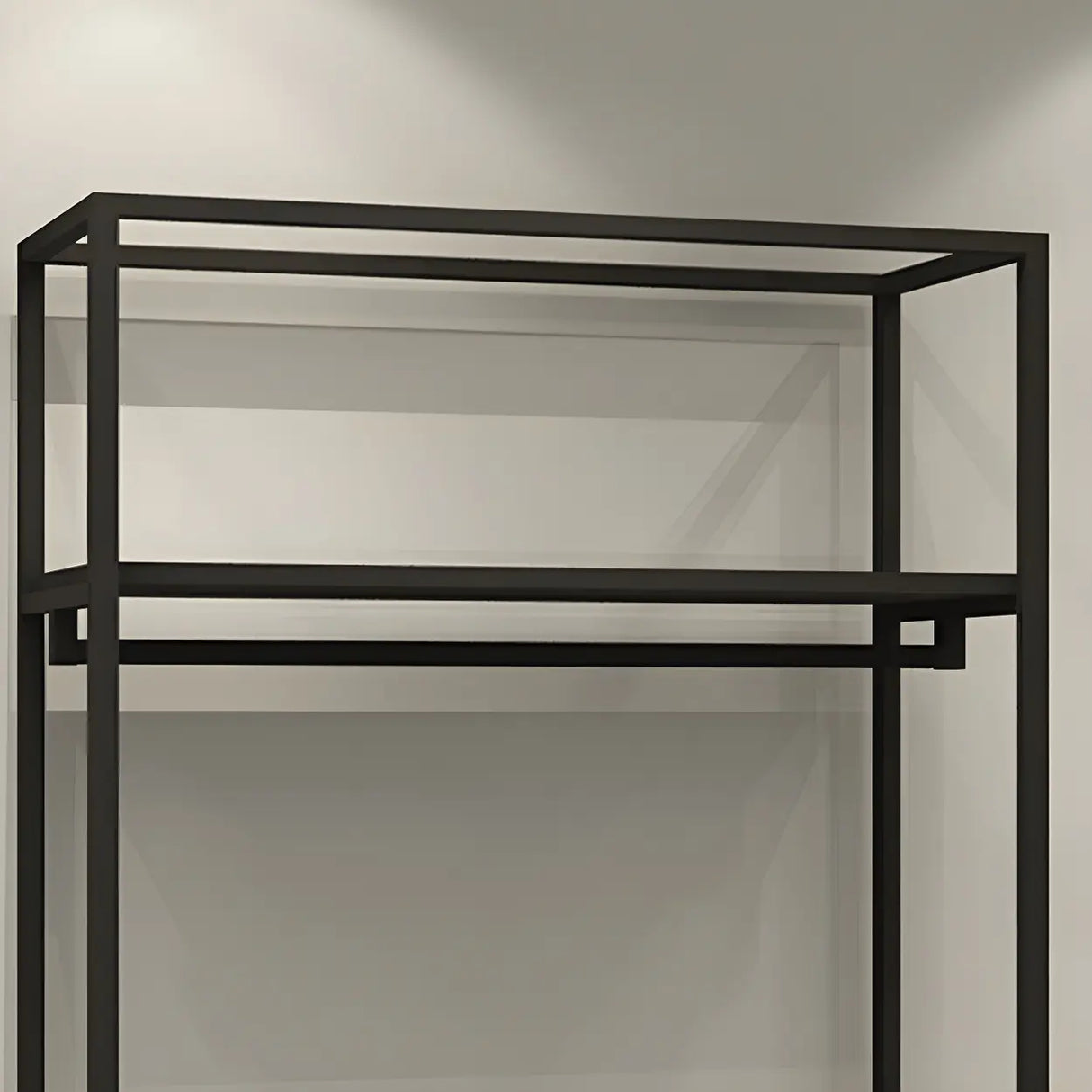 Modern Black Metal Large Standing Garment Display Rack Image - 8