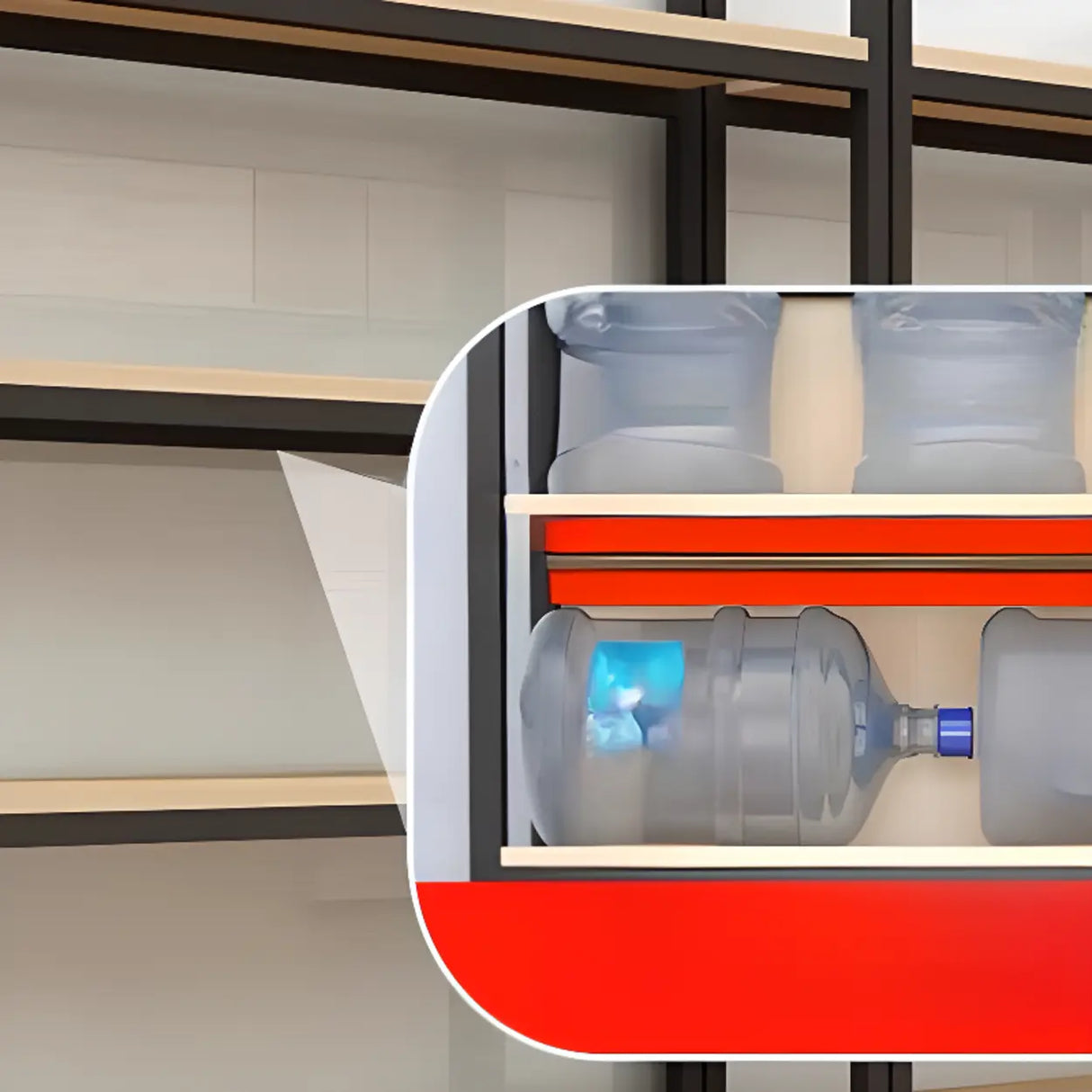 Modern Black Metal Multifunctional Display Bookshelf Image - 11