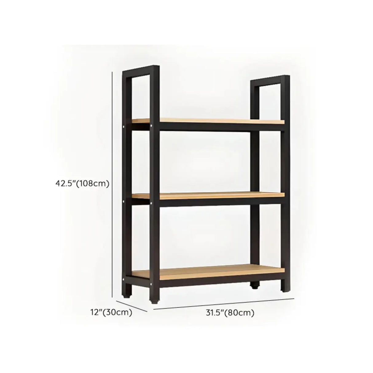 Modern Black Metal Multifunctional Display Bookshelf Image - 13