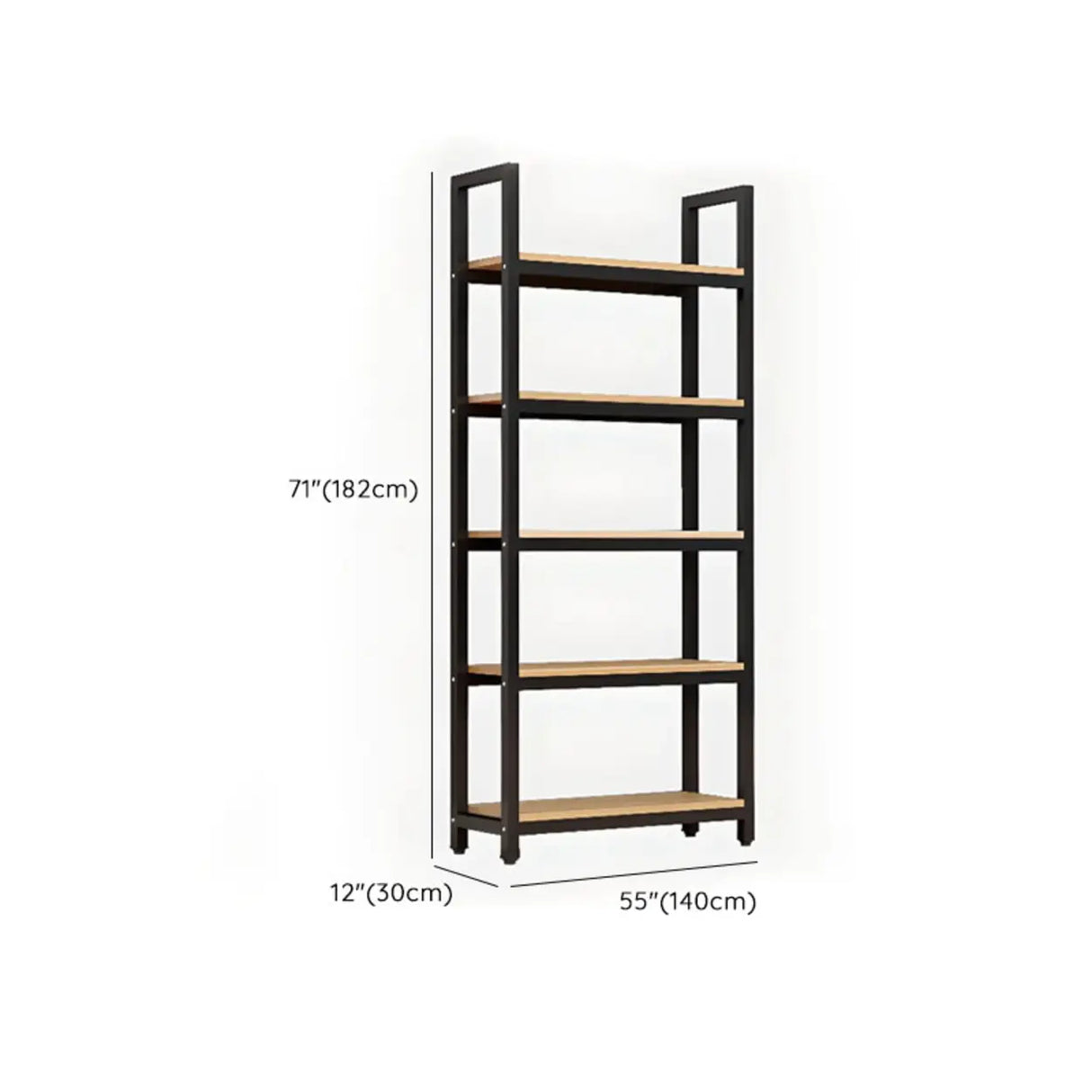Modern Black Metal Multifunctional Display Bookshelf Image - 21