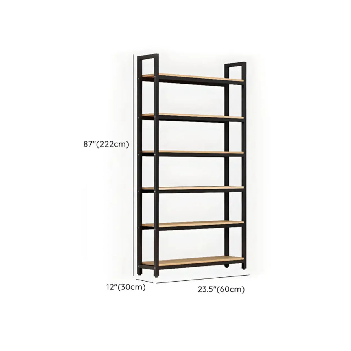 Modern Black Metal Multifunctional Display Bookshelf Image - 22