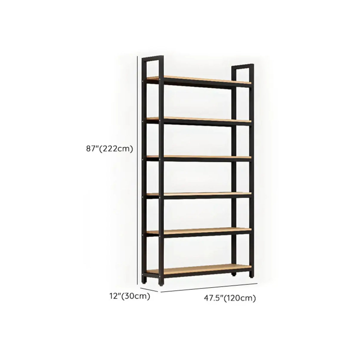 Modern Black Metal Multifunctional Display Bookshelf Image - 25