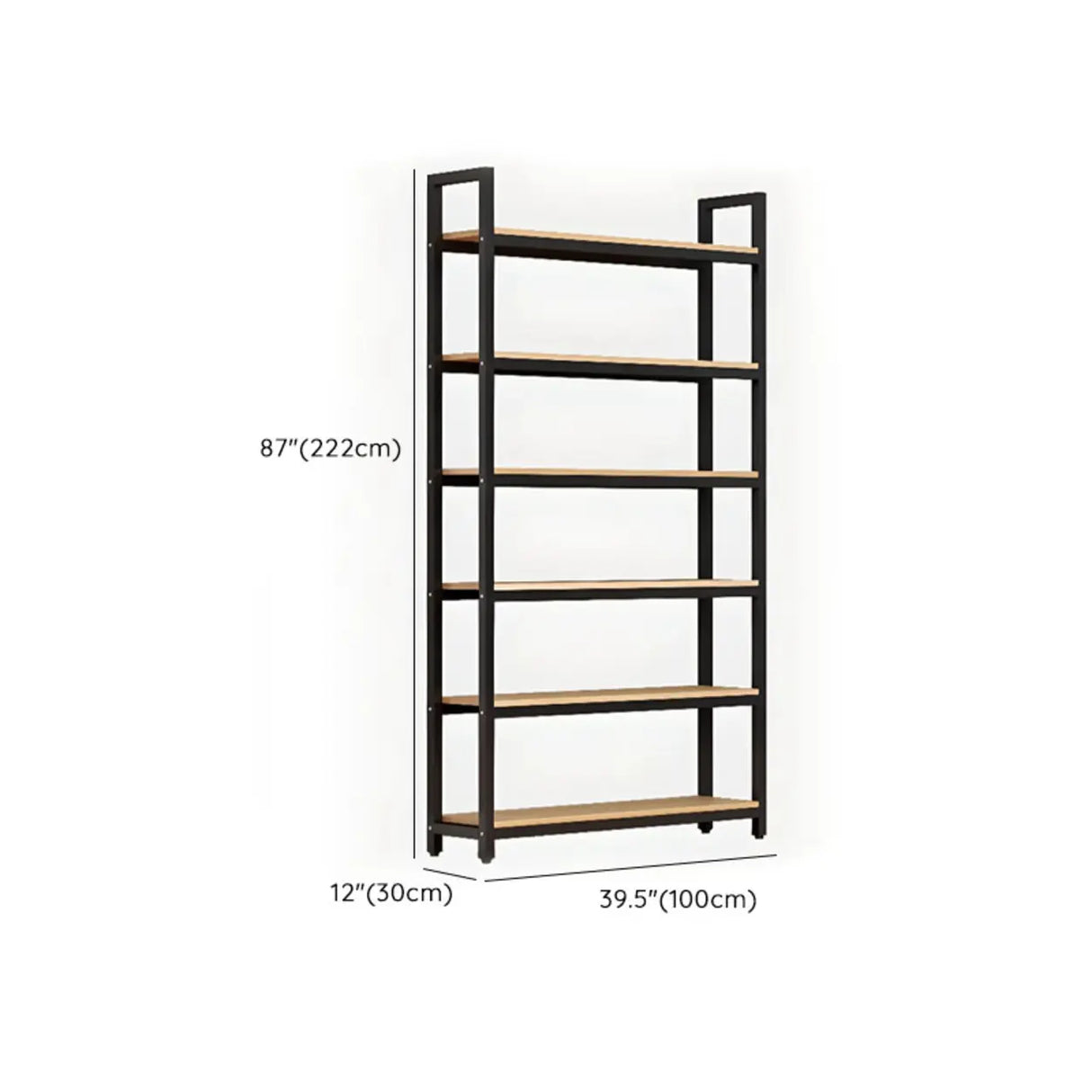 Modern Black Metal Multifunctional Display Bookshelf Image - 27