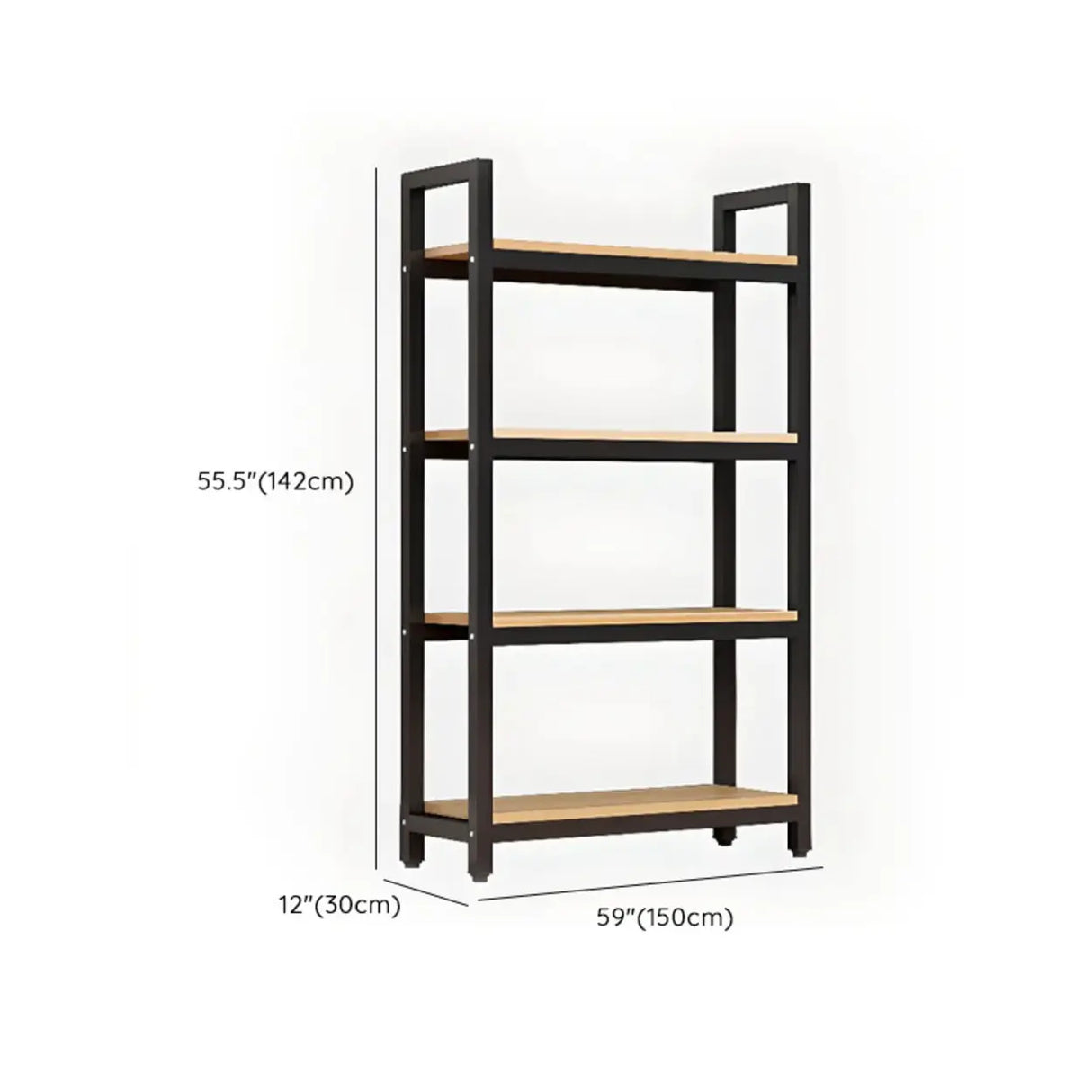 Modern Black Metal Multifunctional Display Bookshelf Image - 28