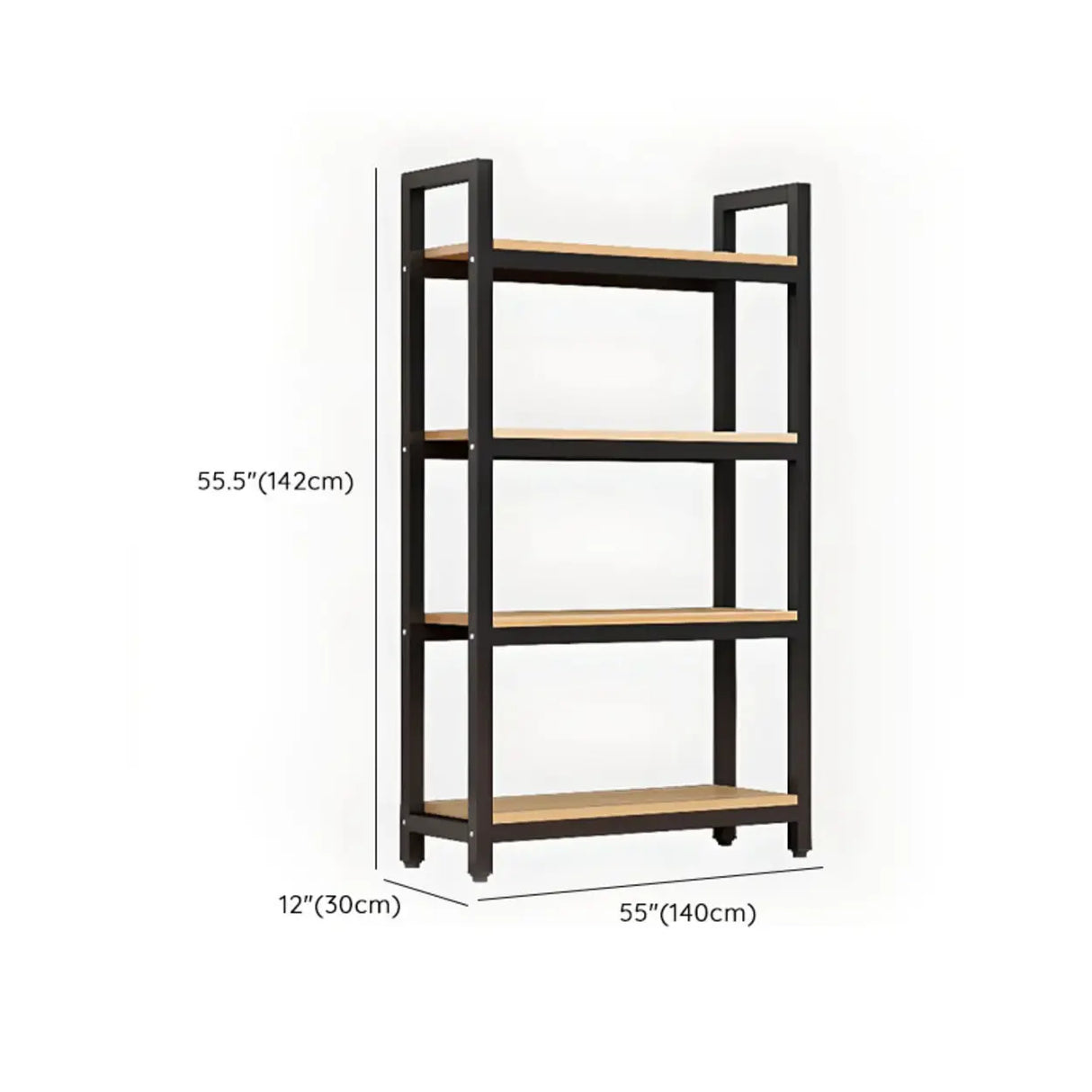 Modern Black Metal Multifunctional Display Bookshelf Image - 31