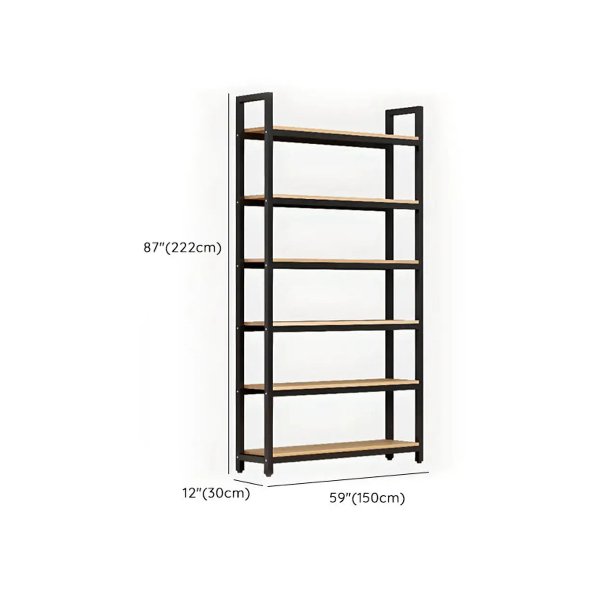 Modern Black Metal Multifunctional Display Bookshelf Image - 33