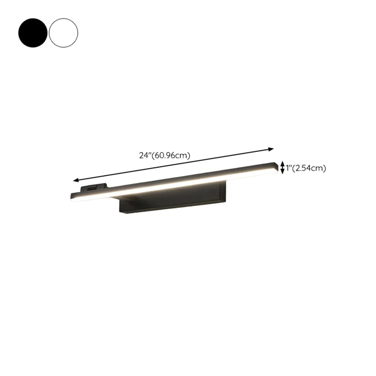Modern Black Rectangular Bathroom Vanity Light Image - 16