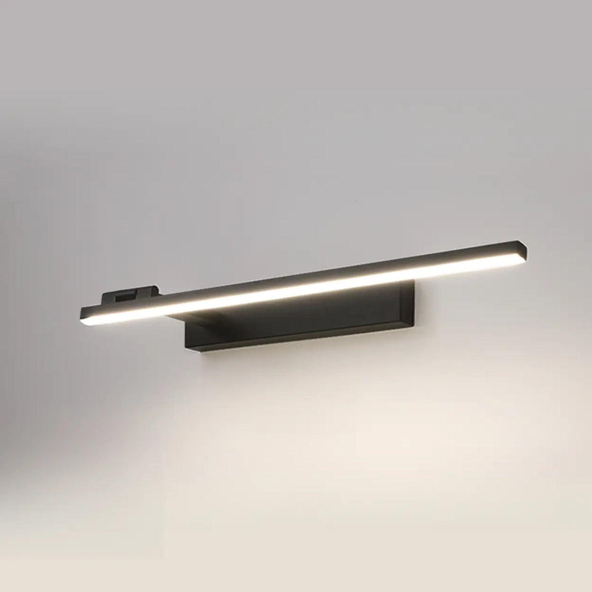 Modern Black Rectangular Bathroom Vanity Light Image - 2