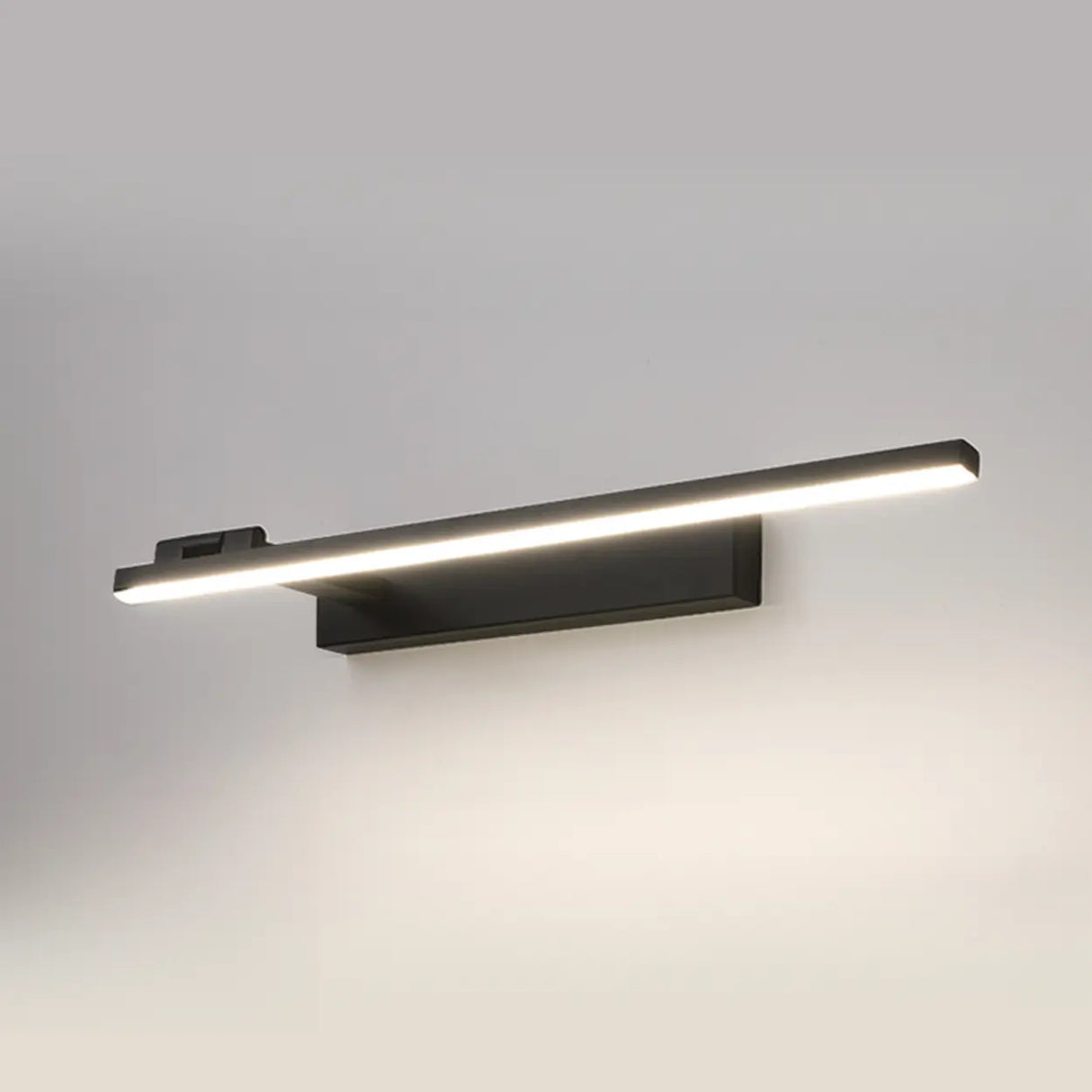 Modern Black Rectangular Bathroom Vanity Light Image - 3