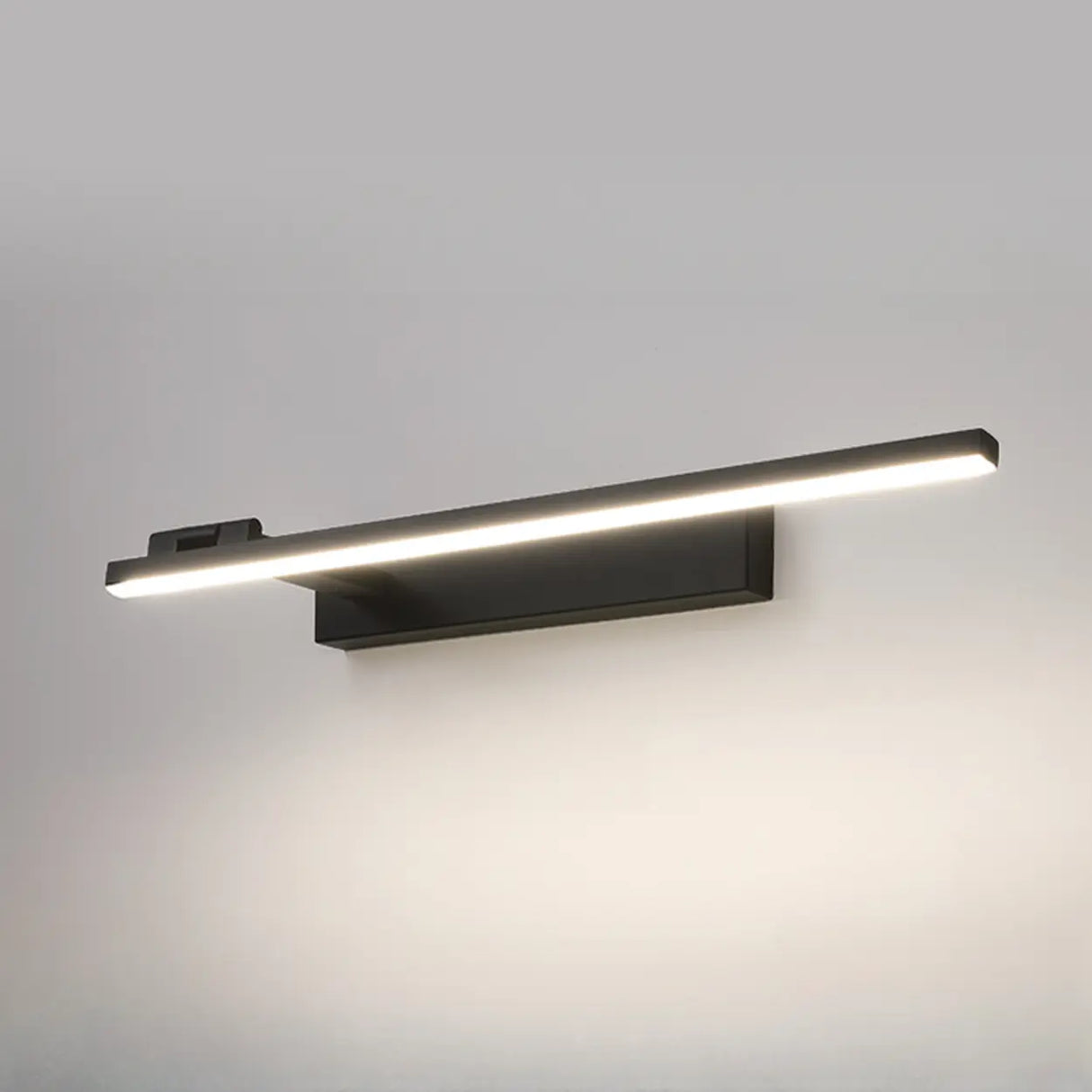 Modern Black Rectangular Bathroom Vanity Light Image - 5
