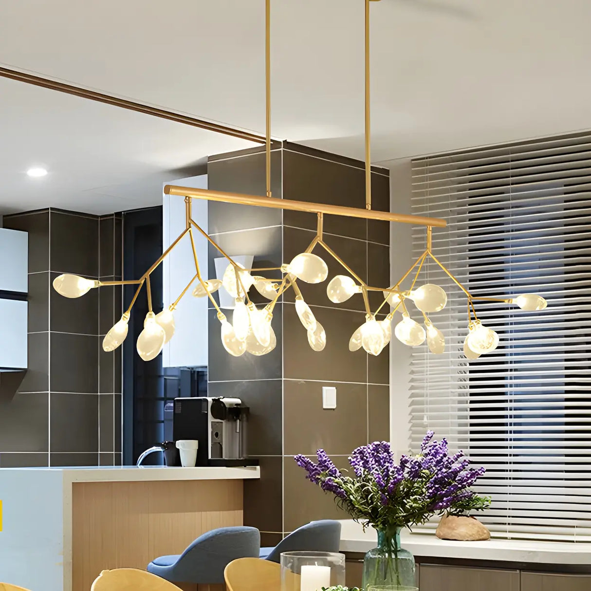 Modern Branch Chandelier LED Pendant Light for Dining Room Image - 4