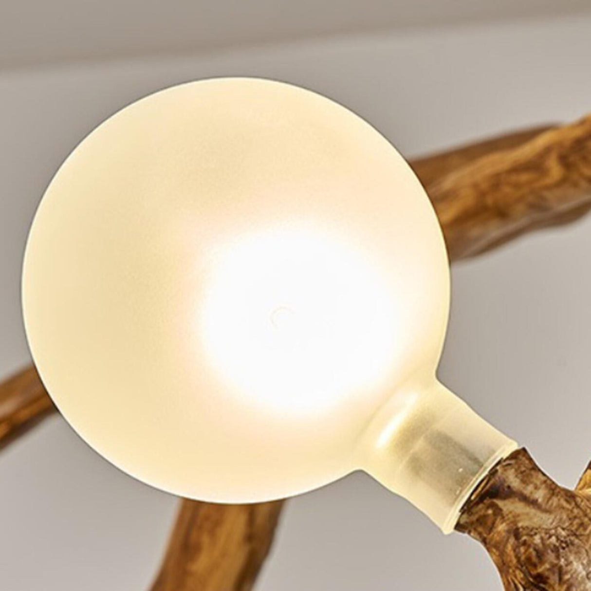 Modern Branch Shape White Globe Glass Chandelier Image - 17