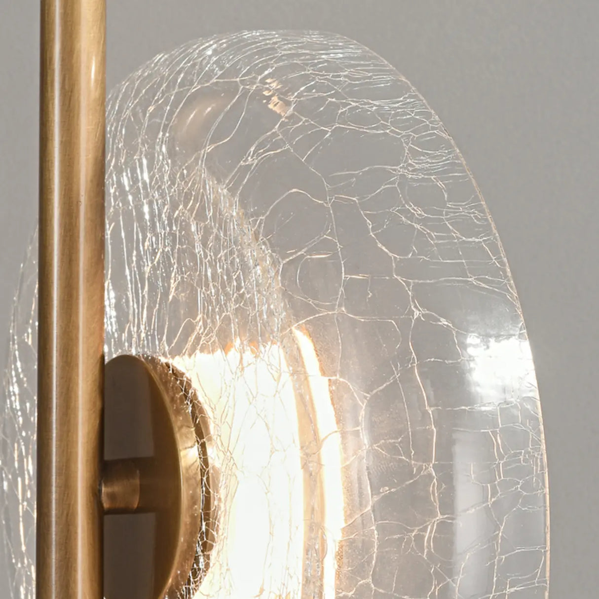 Modern Brass 3 Glass Round Disc Lights Foot Switch Floor Lamp Image - 6