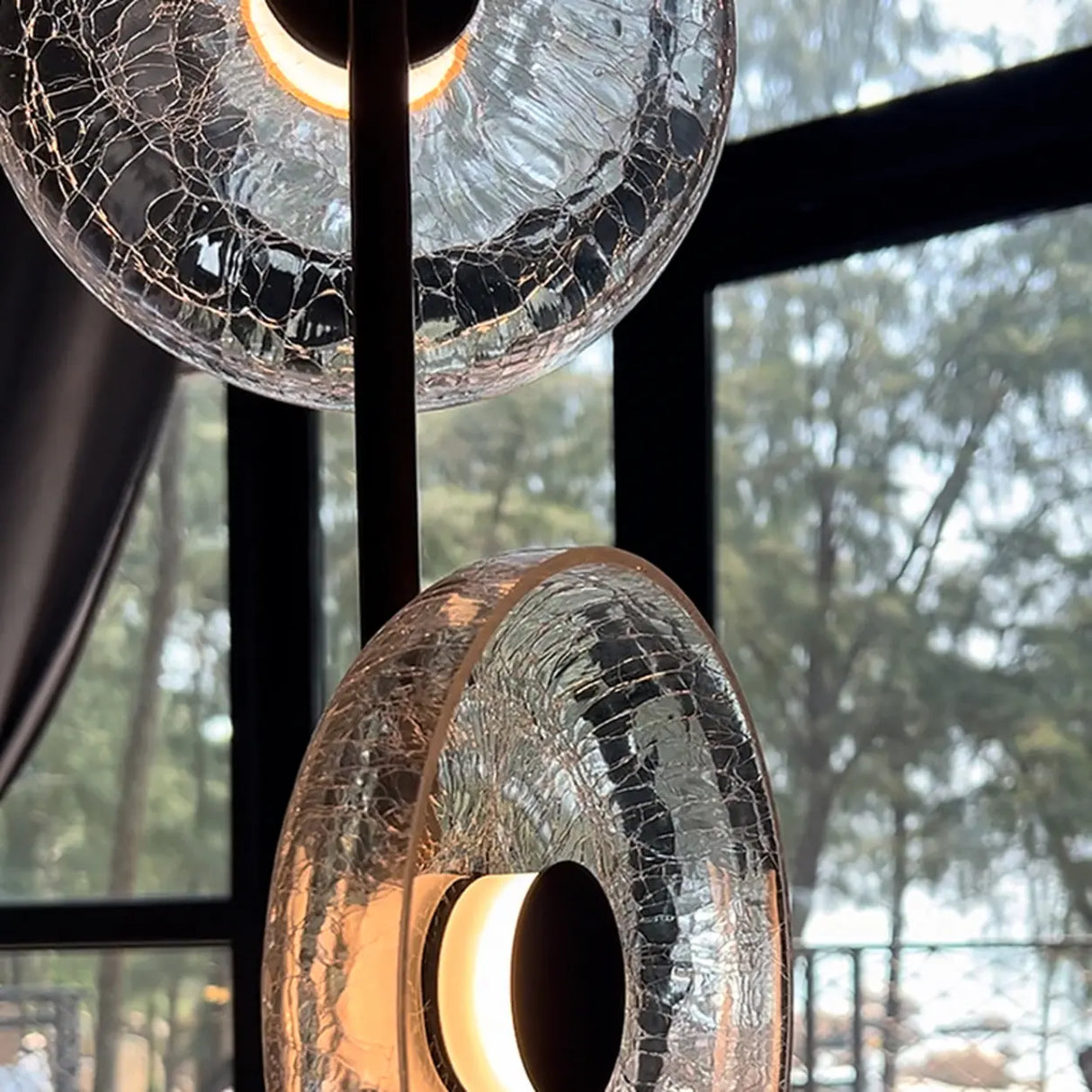 Modern Brass 3 Glass Round Disc Lights Foot Switch Floor Lamp Image - 9