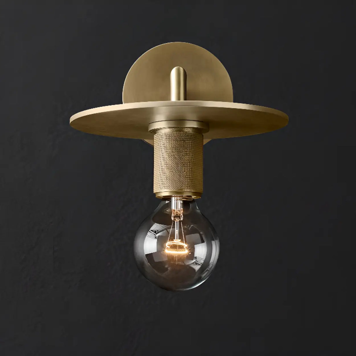 Modern Brass and Clear Glass Bathroom Vanity Light Image - 7