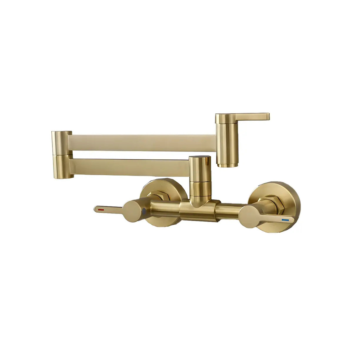 Modern Brass Wall-Mounted Dual Mode Pot Filler Faucet Image - 10
