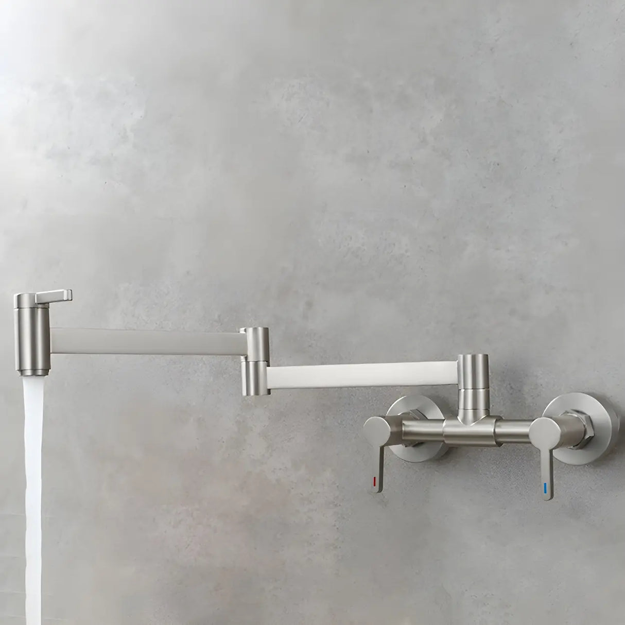 Modern Brass Wall-Mounted Dual Mode Pot Filler Faucet Image - 16
