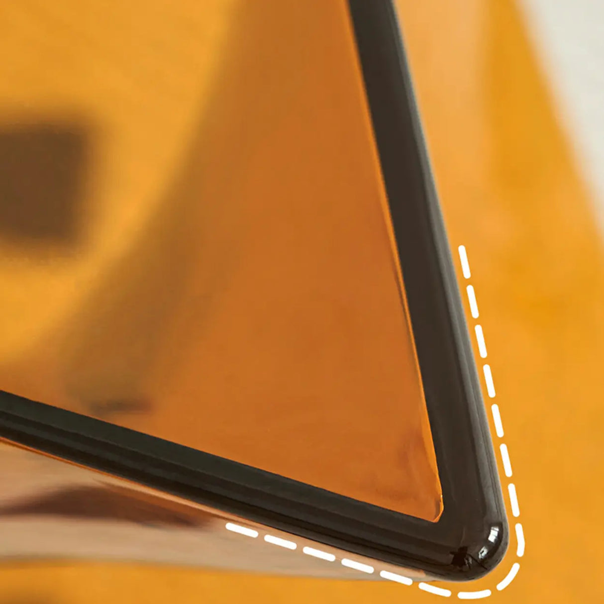 Modern Brown Acrylic Geometric Triangle Side Table Image - 13