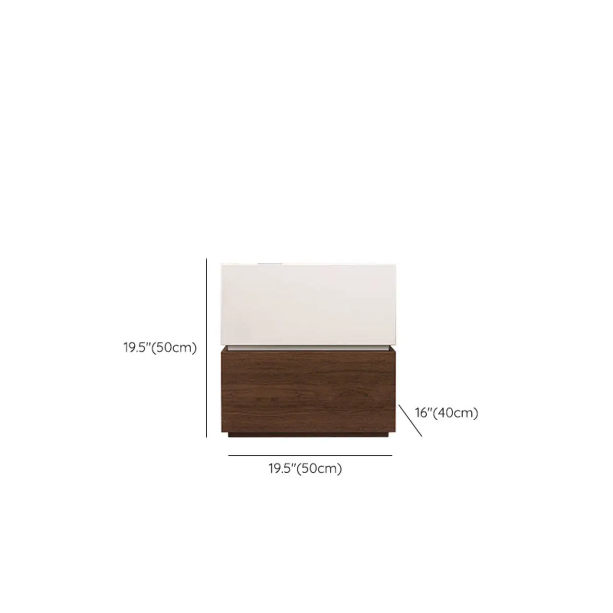 Modern Brown and Black Wood Nightstand with Drawer Storage Image - 17