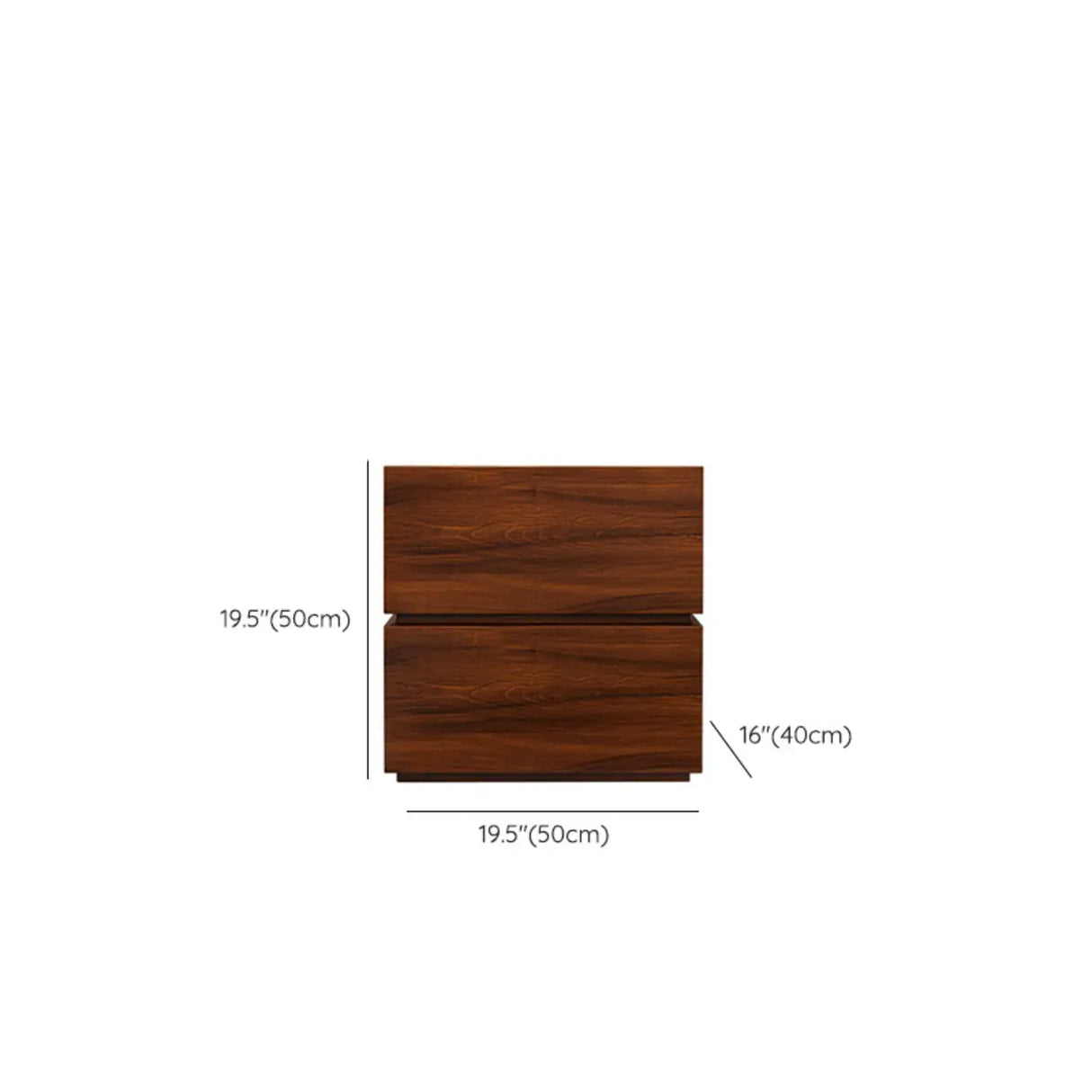 Modern Brown and Black Wood Nightstand with Drawer Storage Image - 21