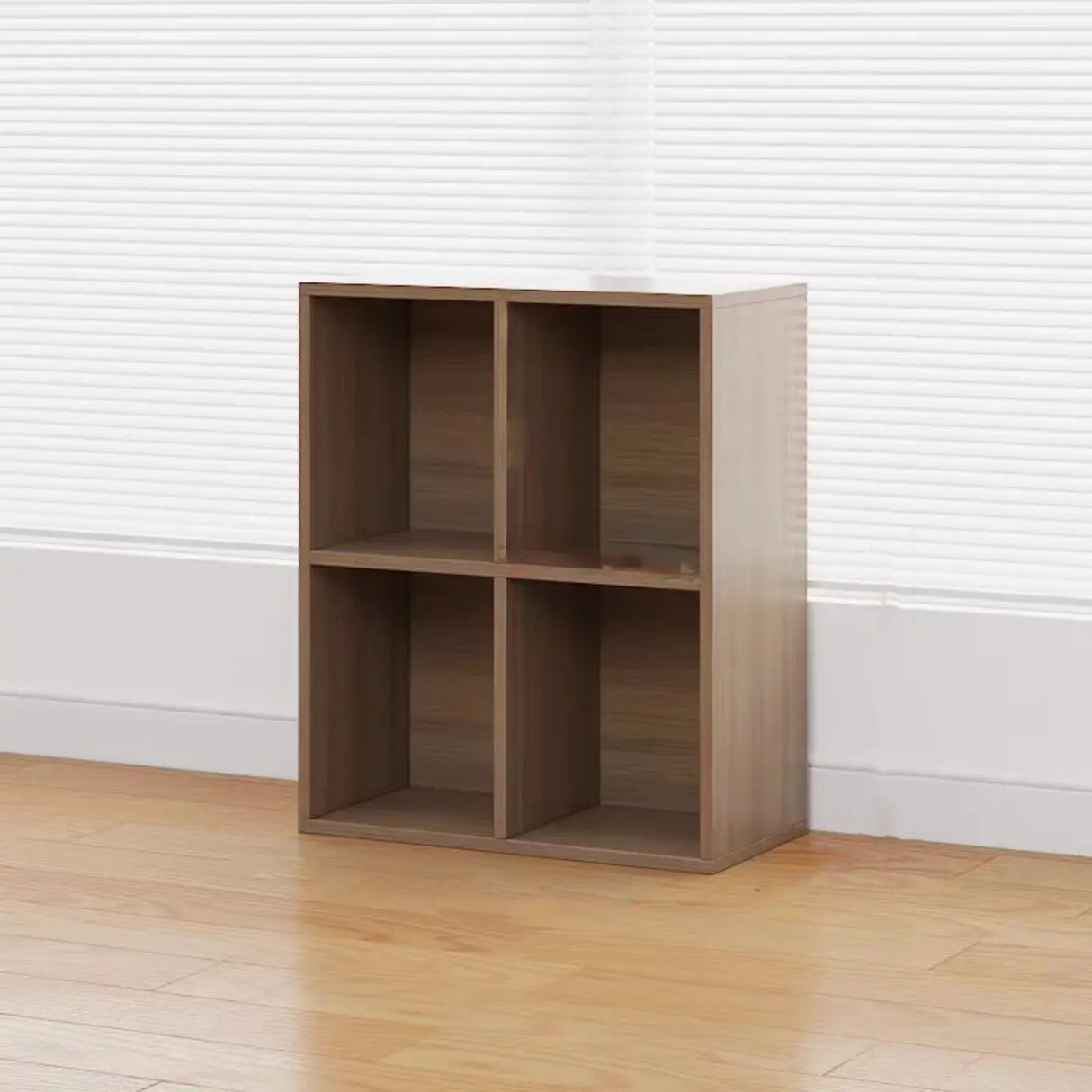 Modern Brown Cube Modular Wooden Storage Bookcases Image - 10