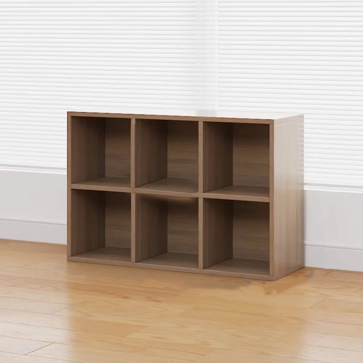 Modern Brown Cube Modular Wooden Storage Bookcases Image - 11