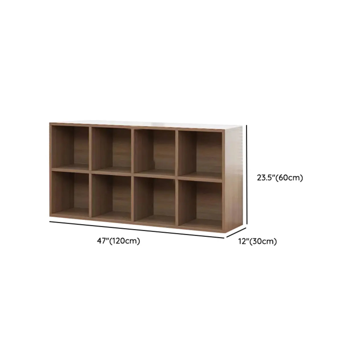 Modern Brown Cube Modular Wooden Storage Bookcases Image - 16