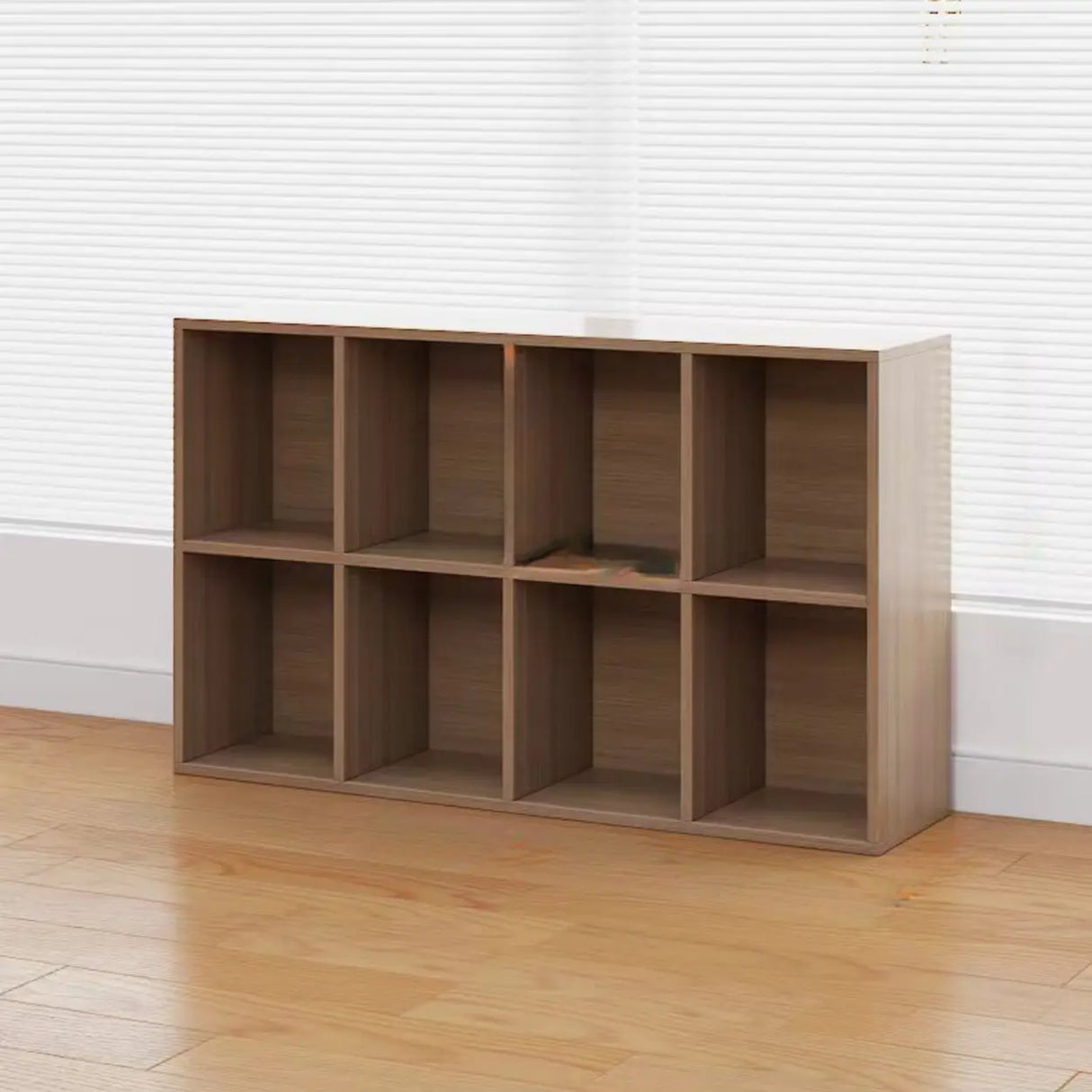 Modern Brown Cube Modular Wooden Storage Bookcases Image - 4