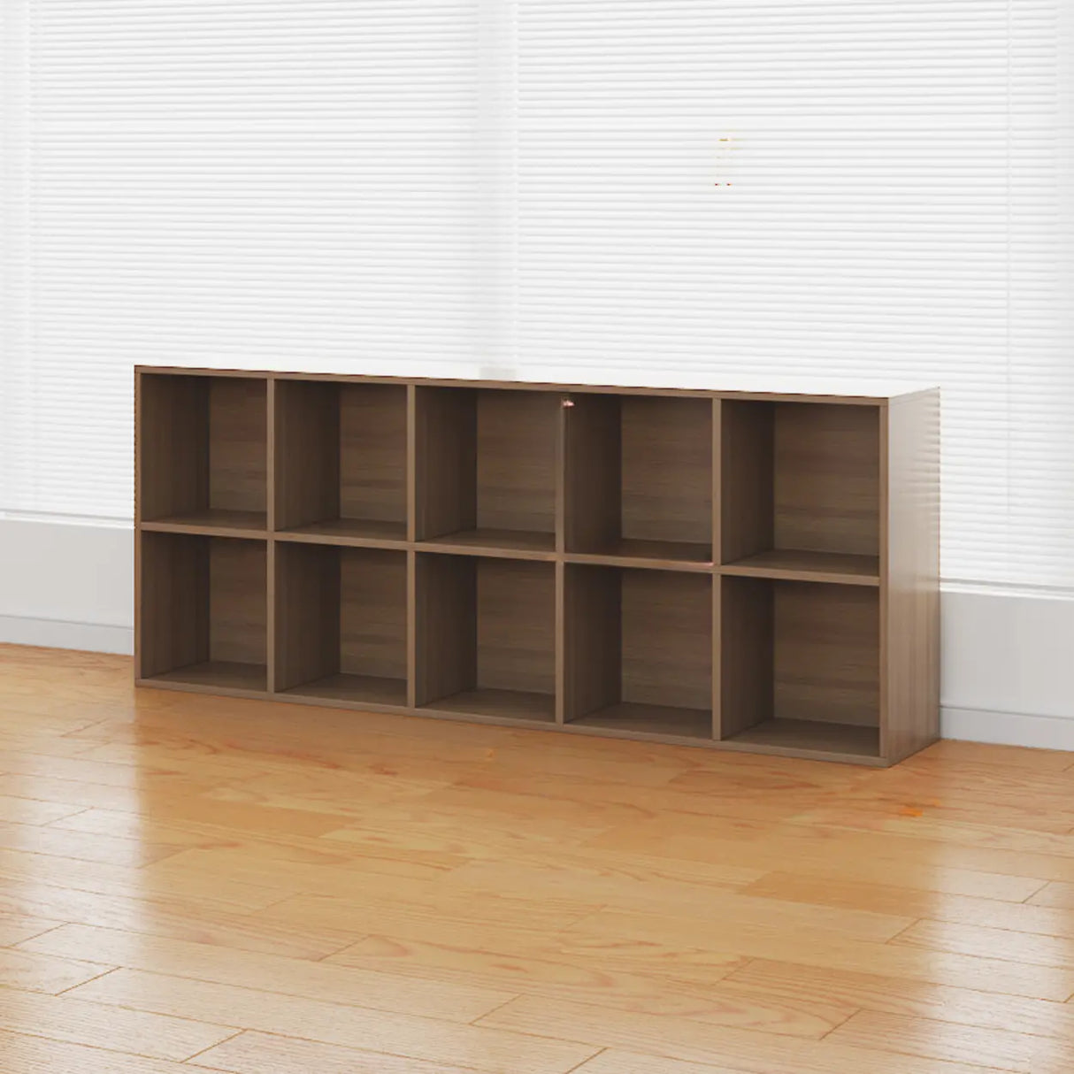 Modern Brown Cube Modular Wooden Storage Bookcases Image - 5