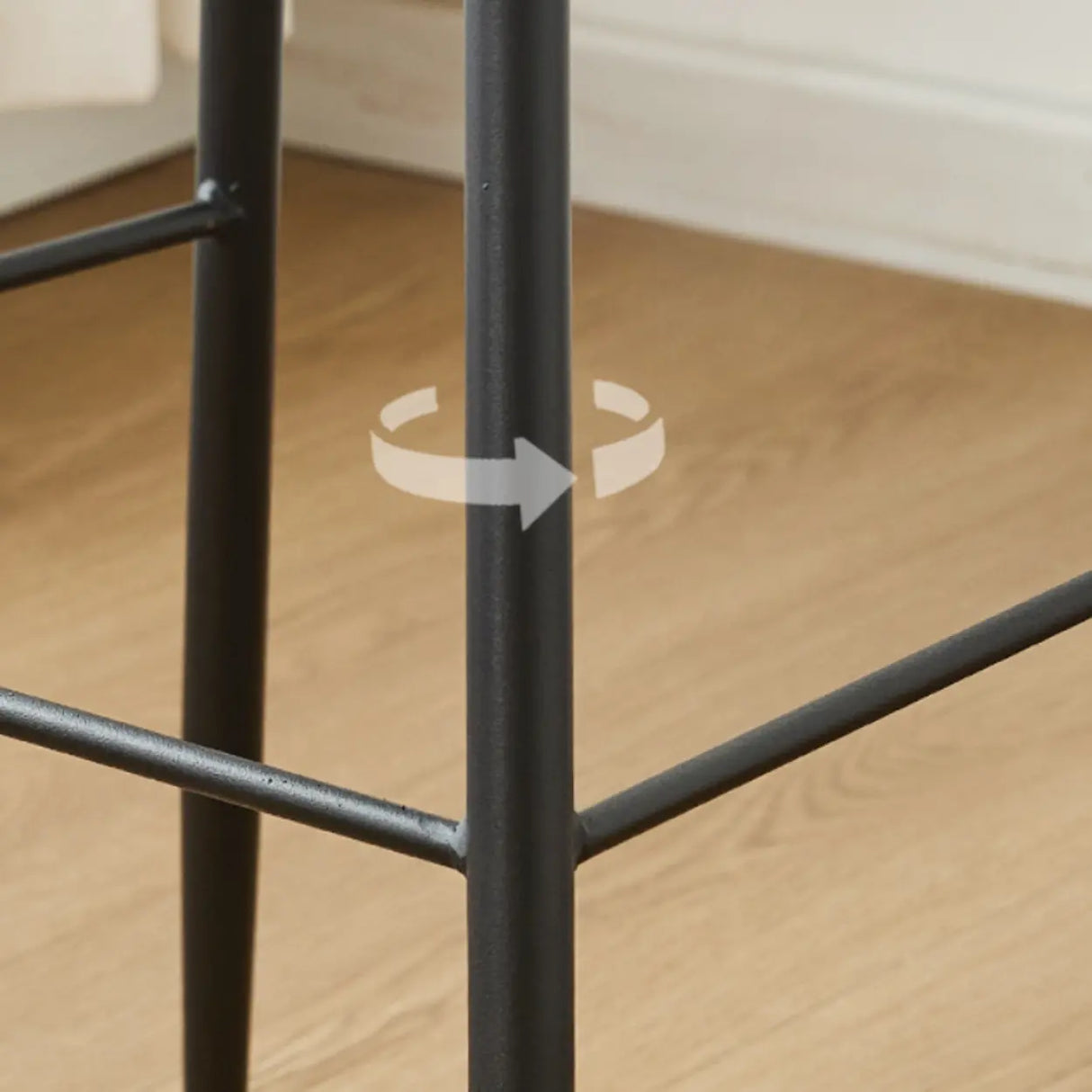 Modern Brown Leather Bucket Bar Stool with Metal Legs Image - 12