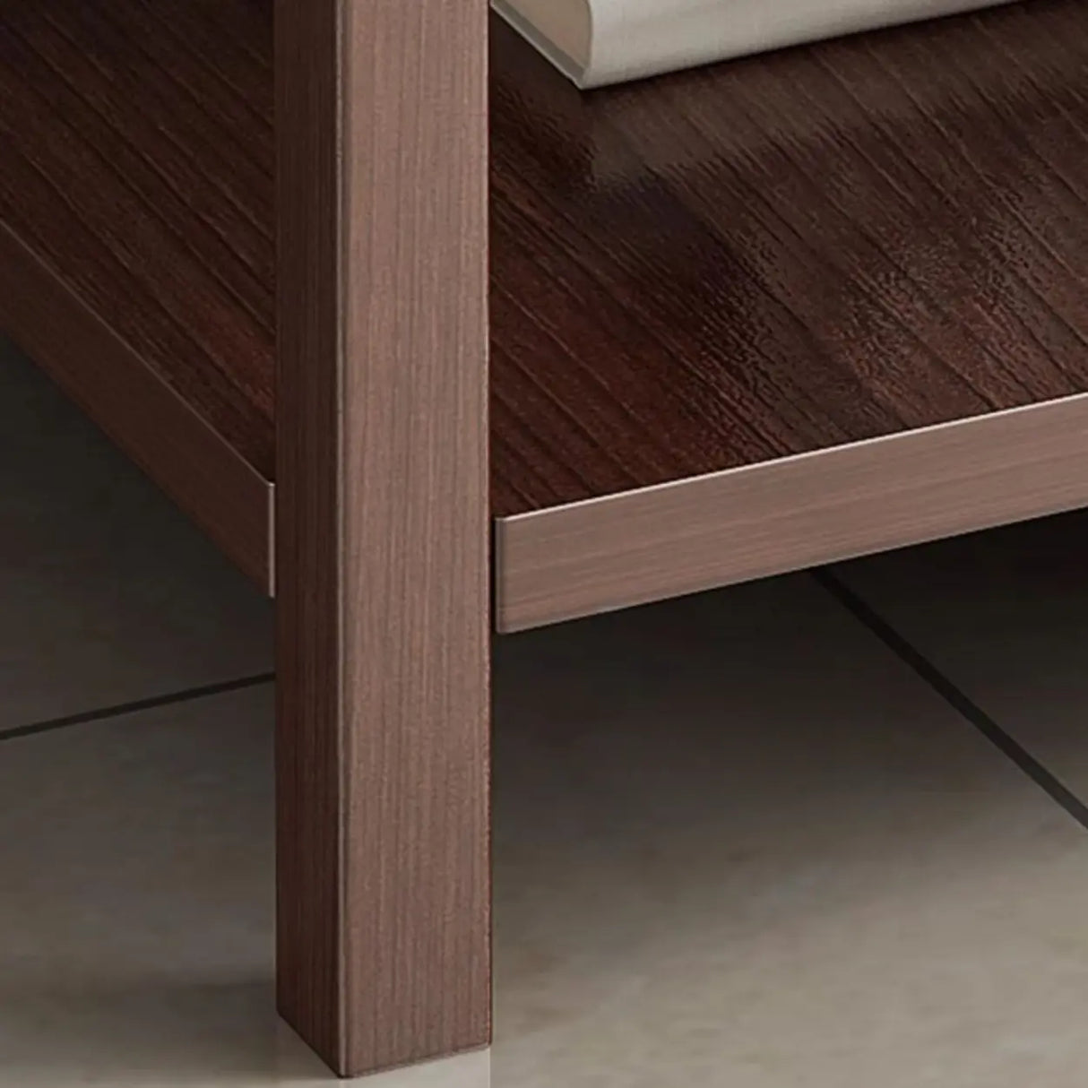 Modern Brown Rectangular Manufactured Wood End Table Image - 12